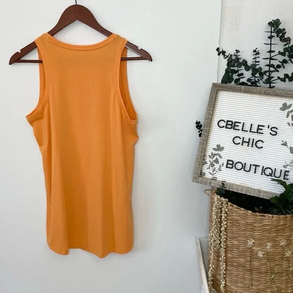 Athleta Long Workout Tank in Tangerine Sz M - Picture 4 of 7
